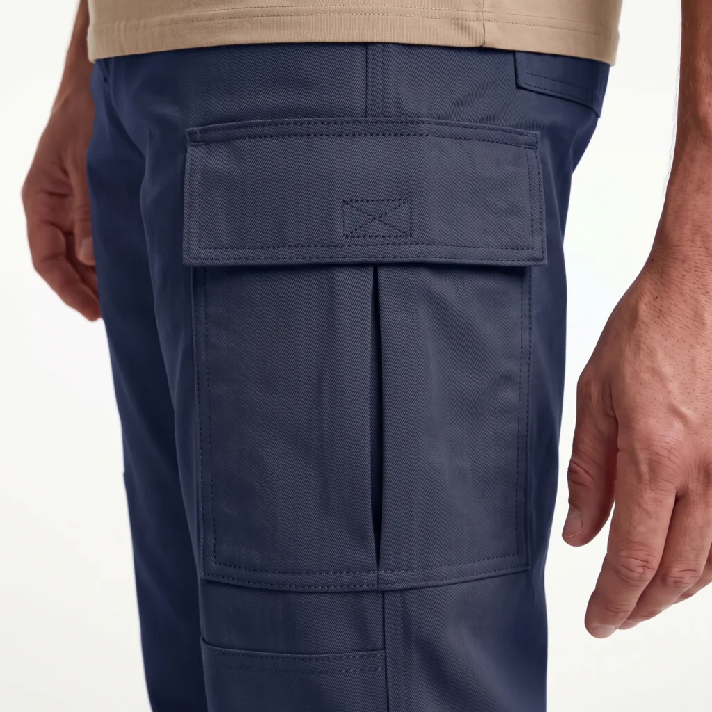 Detalle de bolsillos del pantalón