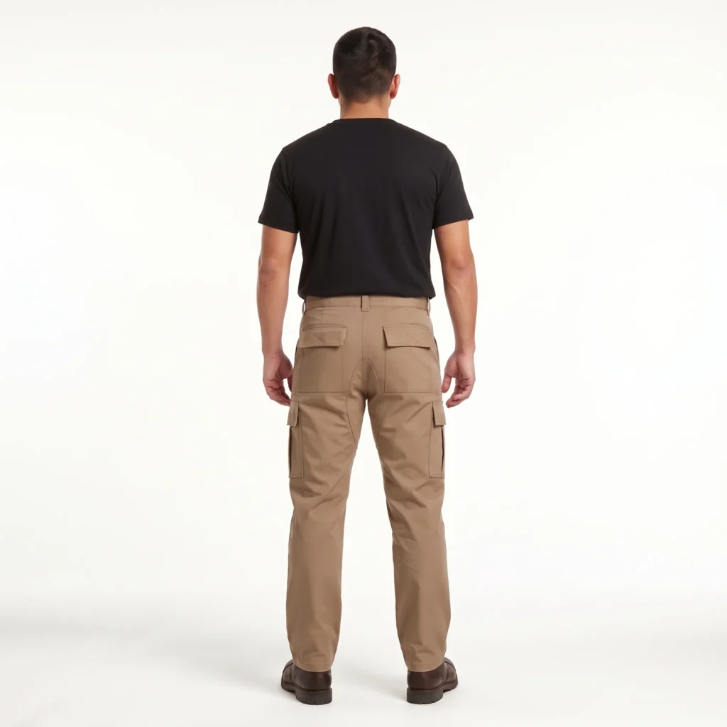 Vista del Pantalón Cargo Ripstop con costuras reforzadas